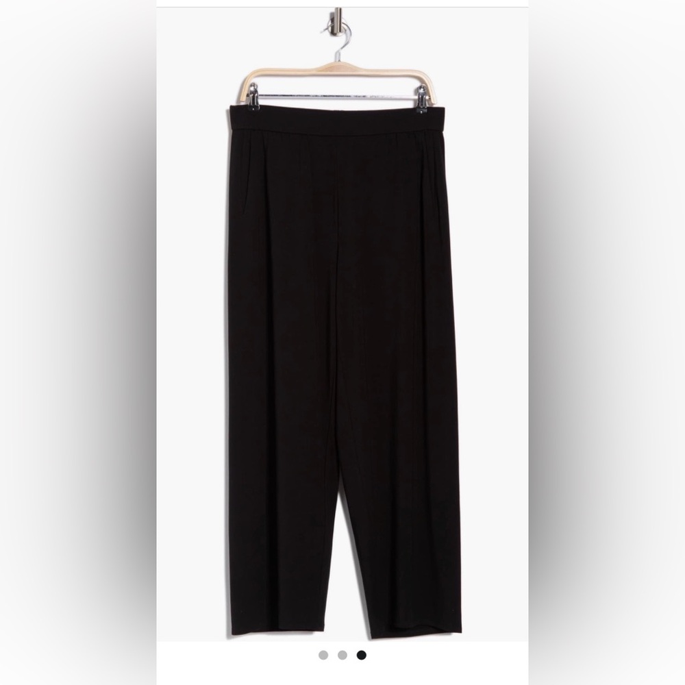 Eileen Fisher Black Straight-Leg Pants